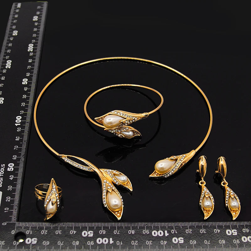 Zhuerrui Italiano Gold Designs Women Jewellery Set Party Fine Costume Jewelry Set Luxury Big Necklace Jewellery SetsHD20070814