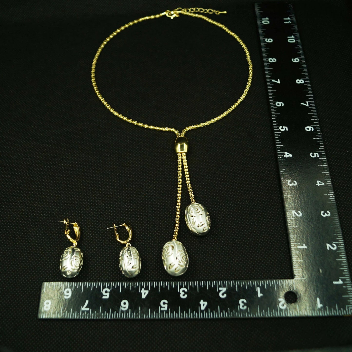 Zhuerrui New Gold-Plated Exquisite Jewelry Two-Piece Set Necklace Earrings Every Day Fashion Exquisite Women's GiftsHV22005225