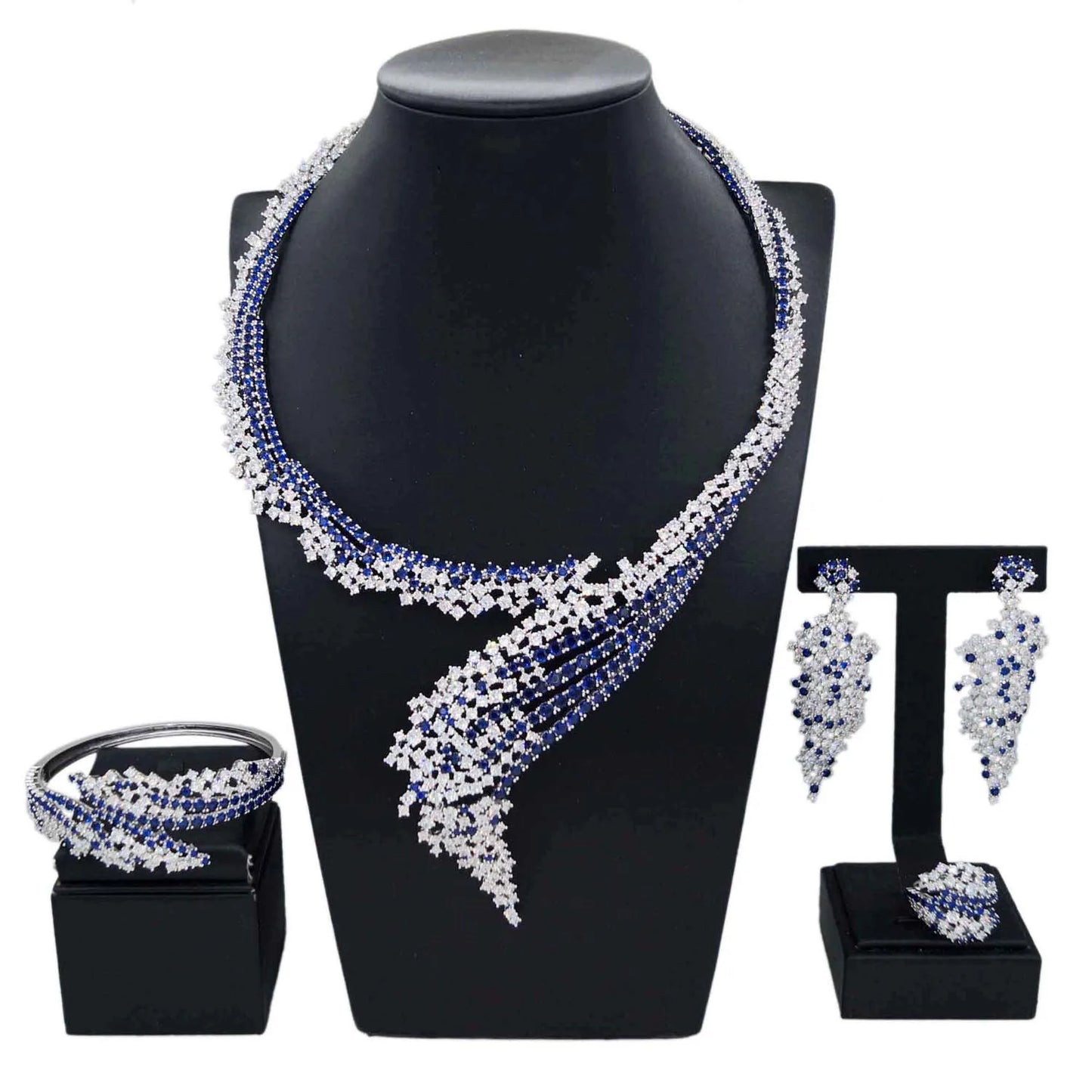 Zhuerrui American High Quality Gold Brass Jewelry Set Cheap Wedding Bridal Jewelry Sets Hot Selling Customized Luxury HZ23200167