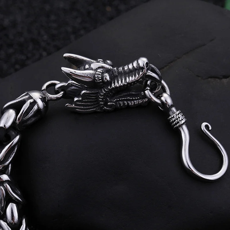 KALEN Vintage Bracelet Dragon Men Byzantine Chain Bracelets Bangles Stainless Steel
