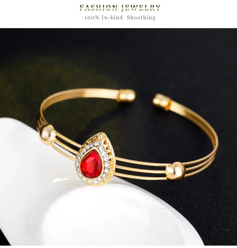 RFJEWEL Factory Low Price New Arrival Necklace Set Delicate Alloy Multi-color Drop Necklace Earring Jewelry Wholesale Four Sets