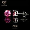 Spot Wholesale Bulk Trendy Fine Jewelry 925 Silver Color Vvs Diamond Moissanite Mossanite Screw Back Stud Earrings for Men Women