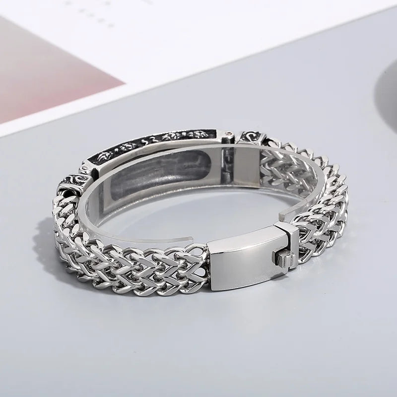 KALEN 21cm Wholesale Stainless Steel Woven Bracelet Homme Mesh Chain Bracelets Jewelry