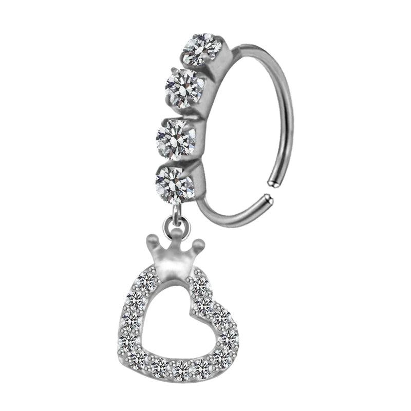 S&S Stainless Steel Dangle Hoop Nose Ring Collection | 66 Designs