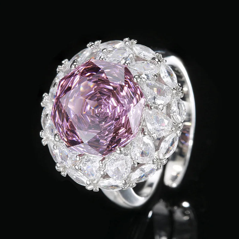 Gemfiori High Quality Luxury Jewelry Brass Gold Plated Millennium Cut Dried Rose Round Temperament Set Women