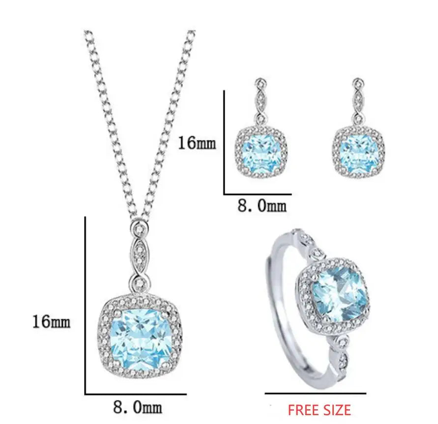 ArtistA Set Silver 925 Crystal for Woman Trendy