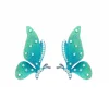 S&S Titanium Zircon Butterfly Stud Earring | Gradient Blue | Fine Jewellery