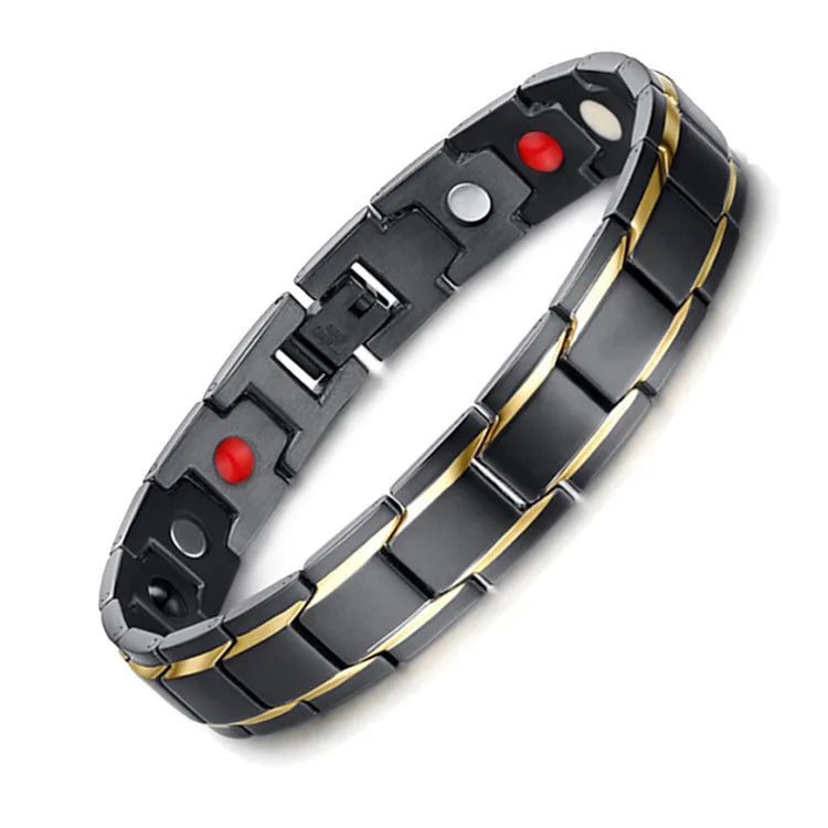 Magnetic Therapy Bracelet Health Care Germanium Energy Magnetic Therapy Titanium Steel Bracelet for Men