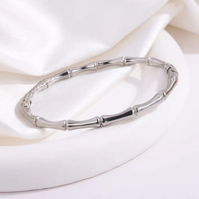 REBEL Stainless Inoxydable Stainless Steel 18K Gold Plated Roman Women Fashion Jewelry Bracelets Bangles