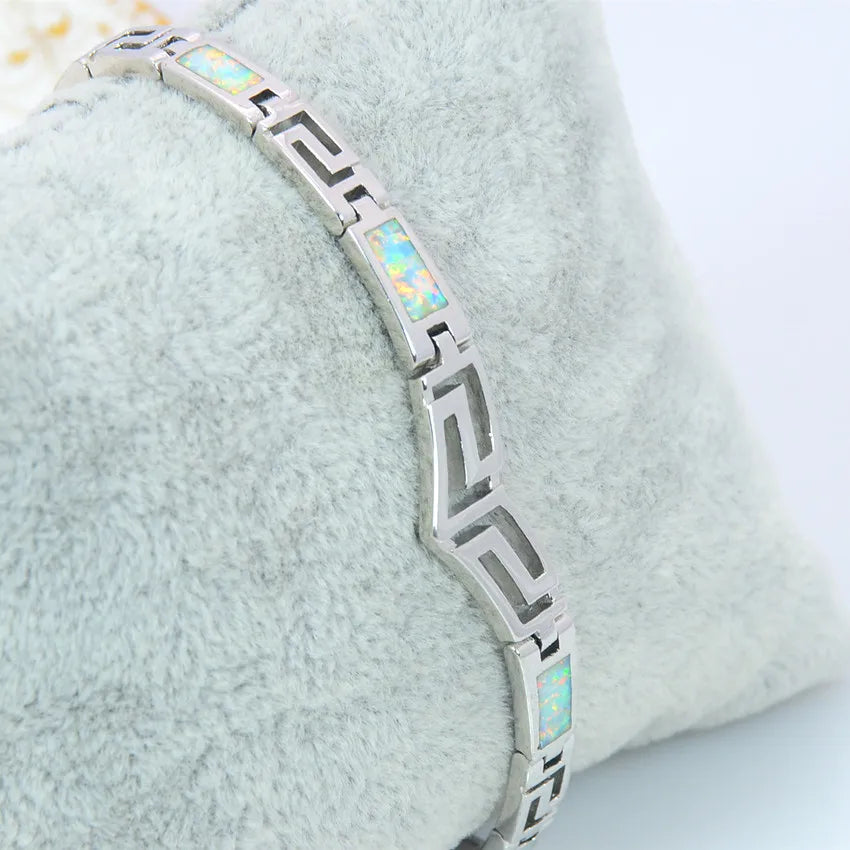 Bohemian Hawaii Opal Opal Geometric Bracelet - Fashionable and Exquisite Geometric Square Design Women's Jewelry