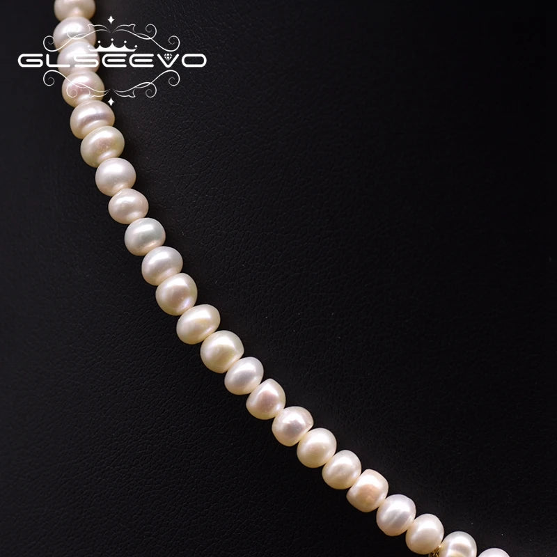 Original Natural Freshwater Pearl Necklace Couple Proposal Copper With 18k Gold-plated Pendant Jewelry