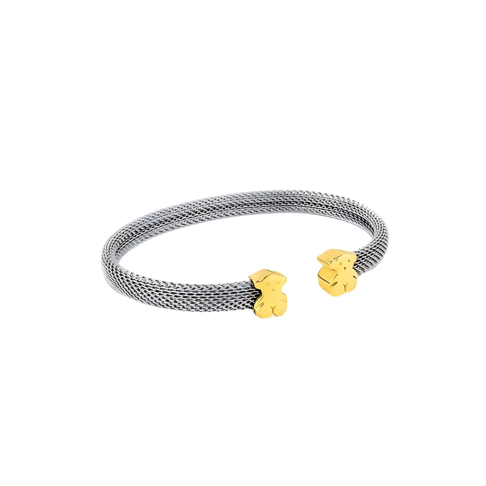 S&S Vintage Brass Zircon Slap & Snap Adjustable Charm Bracelet for Women Jewelry Gift