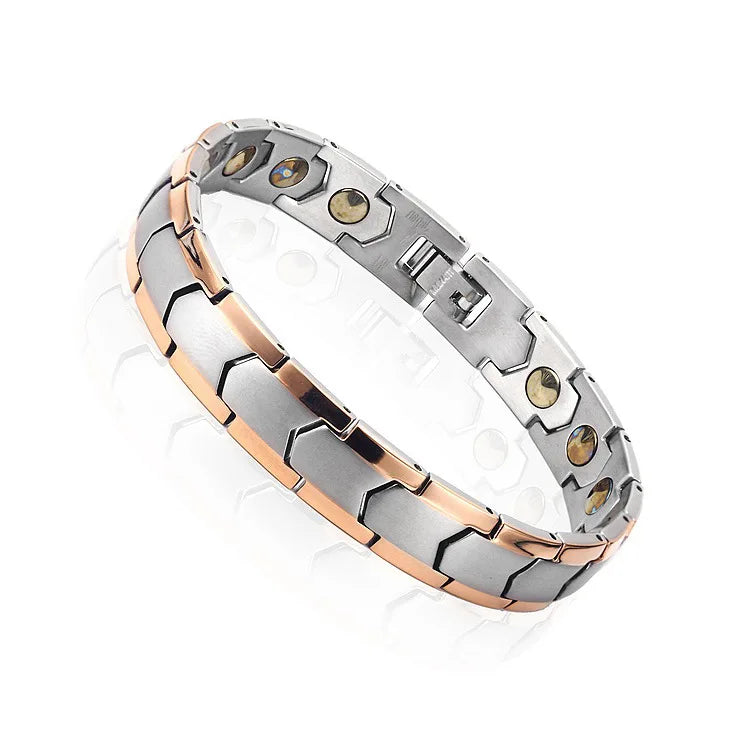 NewLife - Magnetic Tungsten Channel-Set Link Bracelet
