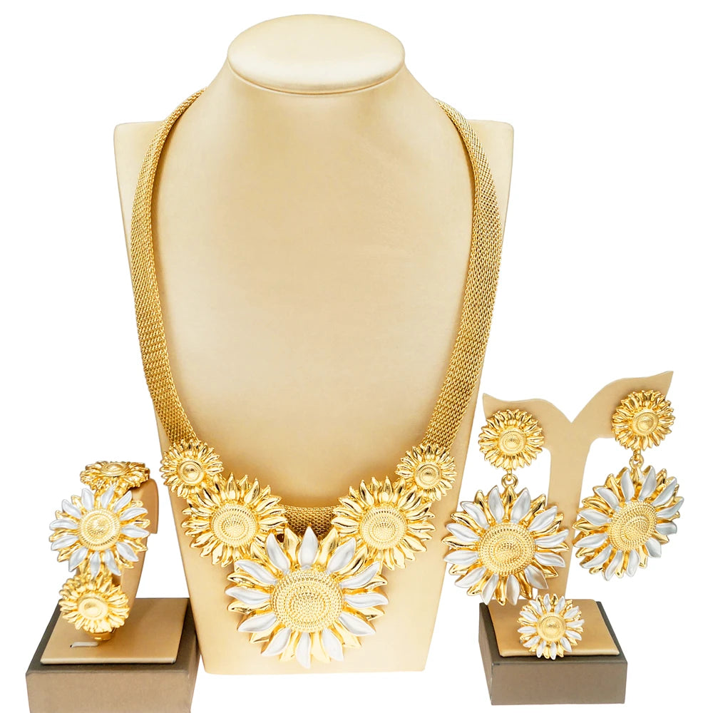 Zhuerrui Noble Brazilian Bridal Jewelry Set Brass Italian Gold Necklace Jewelry Fashion Nigerian Ladies Jewelry Set H00511