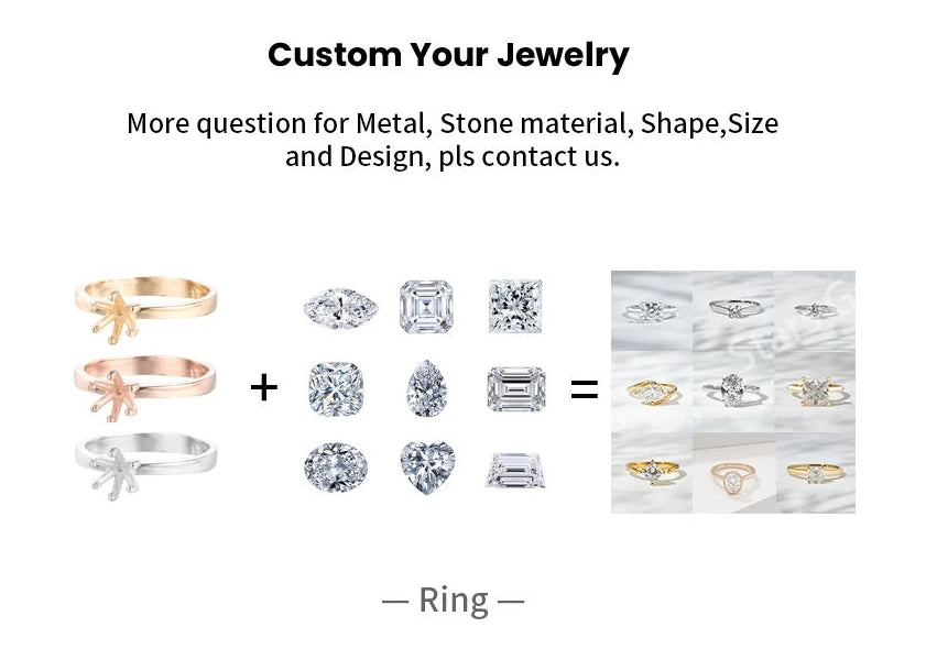 Gemfiori Customized Jewelry 925 Sterling Silver Ring Necklace Earrings Bridal Wedding Jewelry Set for Women High-end Jewelry Manufacturer