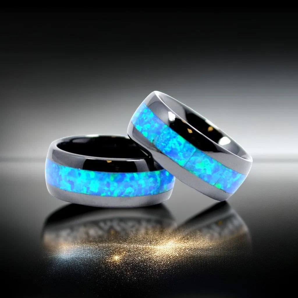 Iridescent Gem Stainless Steel Band | Dainty Daily Wear Jewelry for Women Trendy Style