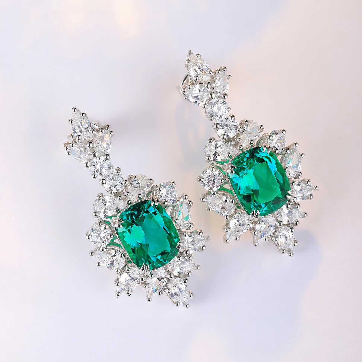 ArtistA Luxury Fancy Design Earring Women Jewelry Lab Gemstone Classic S925 Silver Women Birthday Gift Classic Earring Stud Set
