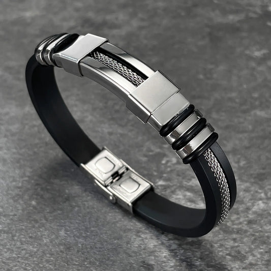NEWLiFE REBEL Tempo Rhythm Bracelet in Stainless Steel
