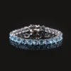 ArtistA Abiding OEM ODM Colored Gemstone 5MM 7IN 11g 925 Silver Garnet Citrine Peridot Topaz Natural Gemstone Tennis Bracelet