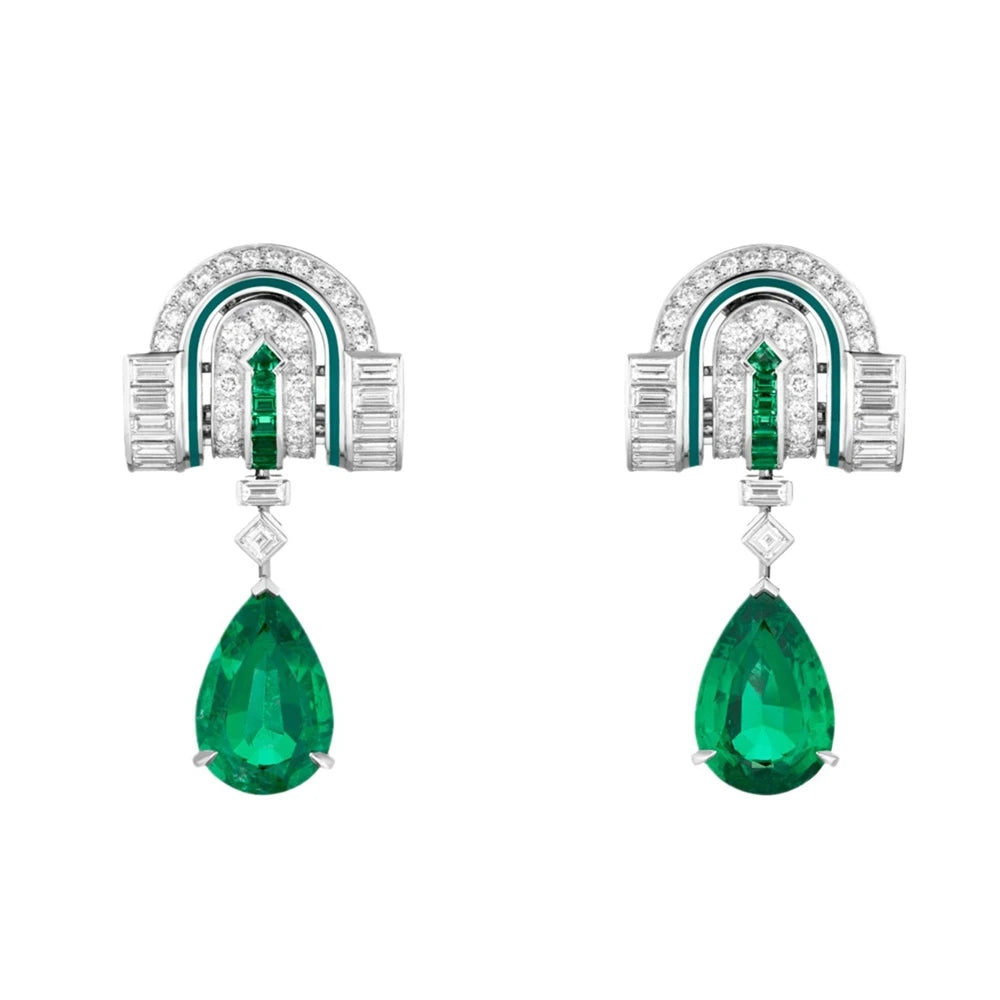 MUSHAN Jewelry Factory S925 Sterling Silver Earrings High End Teardrop Shaped Cut High Carbon Diamond Silver GoldPlated Earrings