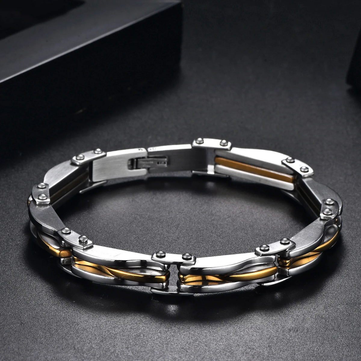 REBEL S&S REBEL Fashion Hip Hop Stainless Steel Bracelet Vintage Wrist Chain Jewelry For Men