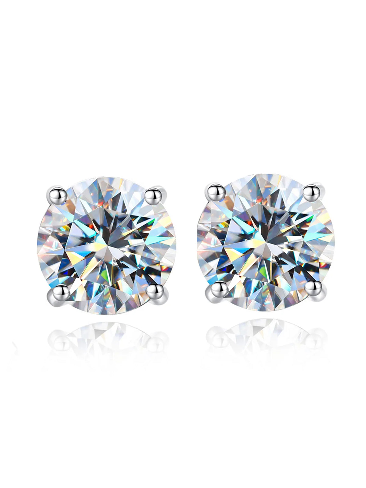 ArtistA Moissanite Jewelry Stud Earrings Classic Heart Vvs2 Moissanite GRA Certificate 925 Earrings Silver Jewelry for Women