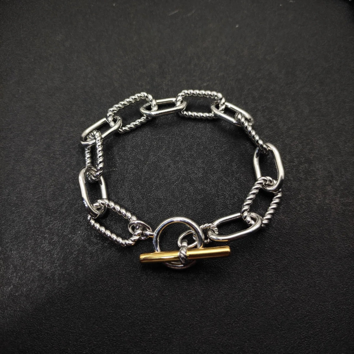 FASHIONISTA DY High-Quality Silver-Plated Fashion Bracelet, Gold-Plated Classic Bracelet, Jewelry