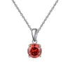 REDheart RINNTIN SAPN02 Romantic Jewelry Birthstone Crystal Necklace 925 Silver Necklace for Women Pendants Charm Collier Collana Stone