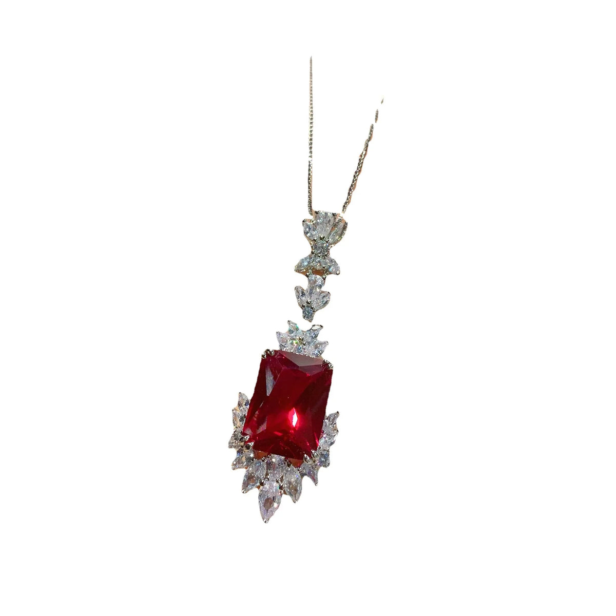 Gemfiori French Court Style Exaggerated and Atmospheric Heavy Industry Jewelry Zircon Inlay High-end Pendant Ring Earring Set