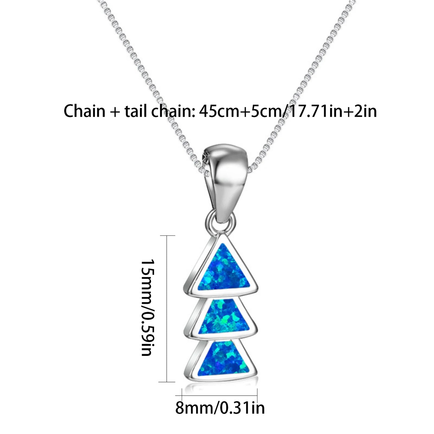 Vintage Opal Heart Pendant Necklace Gold Plated Copper Alloy Box Chain Daily Wear Jewelry for Women Aobao