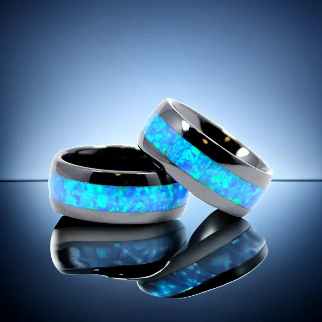 Iridescent Gem Stainless Steel Band | Dainty Daily Wear Jewelry for Women Trendy Style
