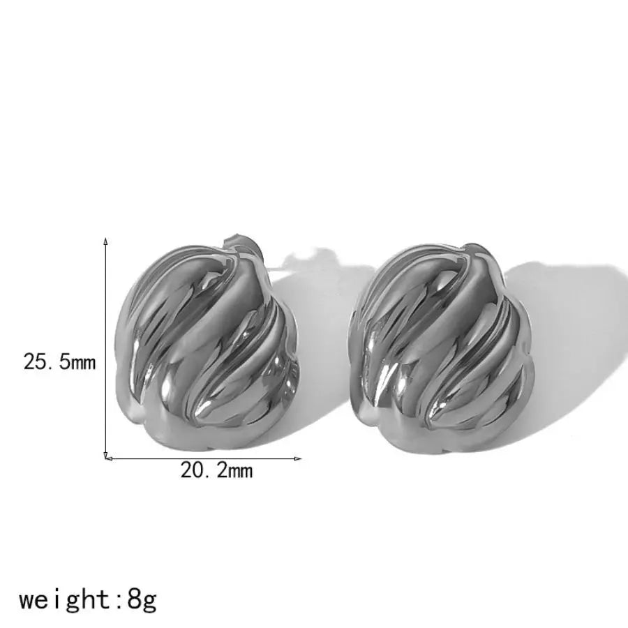 S&S Geometric Line Stud Earrings | 18K Gold Plated | S&S