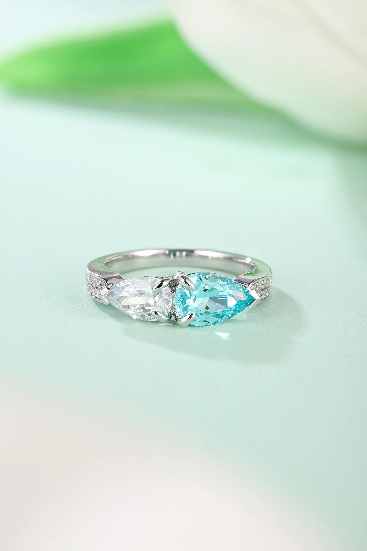 Gemfiori Factory Direct Sale 925 Sterling Silver High Quality Paraba Gemstone Ring