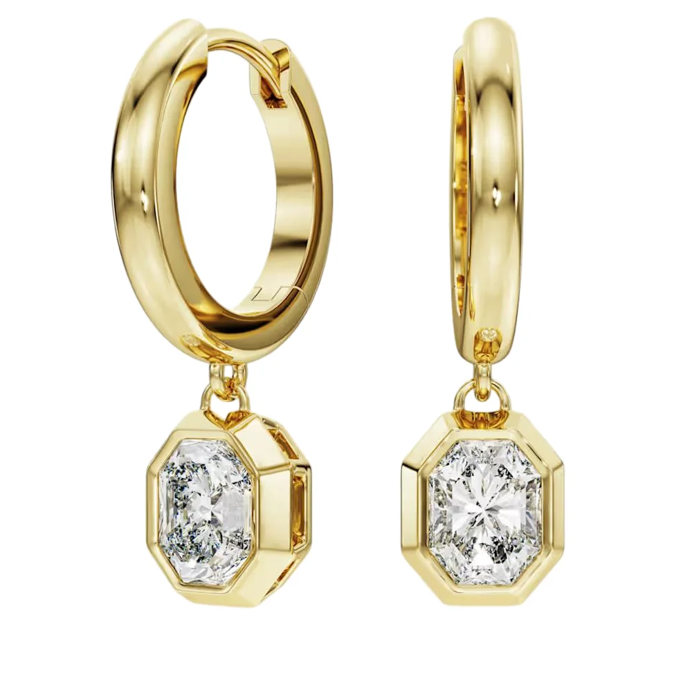 S&S Luxury Vintage Brass Zircon Sparkling Drop Earrings Elegant High-End Jewelry for Women for Parties & Special Occasions