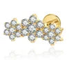 S&S ASTM F136 Titanium Labret Stud | Zircon | 83 Designs | Titanium & Gold