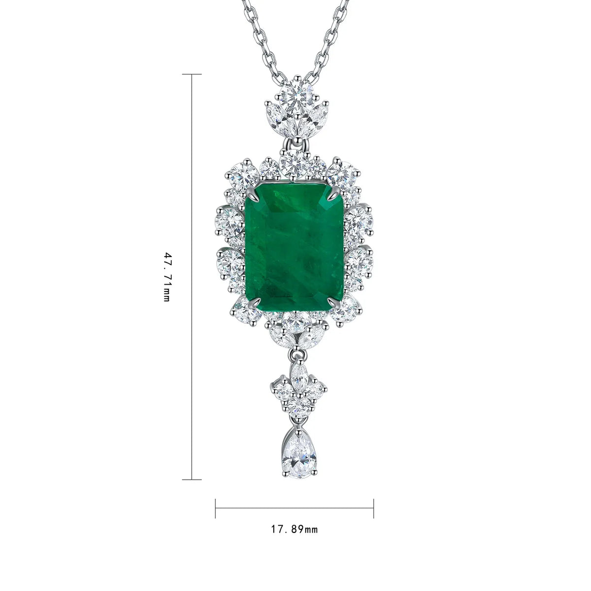 Gemfiori Anster 925 Sterling Silver High-quality Cultivated Ruby Necklace - Suitable for Parties or As a Gift
