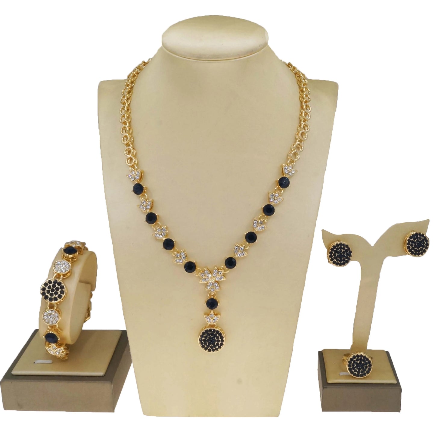 Zhuerrui Beautiful Pantend Gold Jewelry Sets Multi Color Beads Necklace Jewelry Set High Quality Woman Accessories HC23201