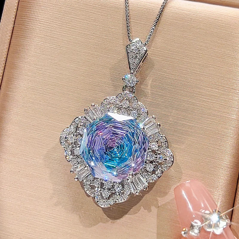 Gemfiori 2025 New Hot Selling Jewelry Copper Bottom Gold Plated Gradient Color Temperament Set
