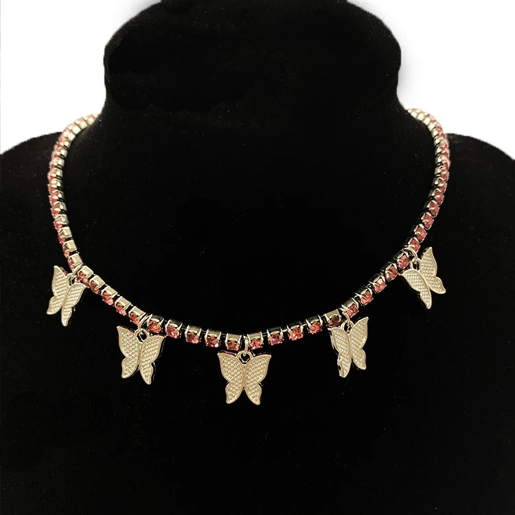Wholesale Cuban Link Anklet Chain Anklet Butterfly Pendant Anklet for Women