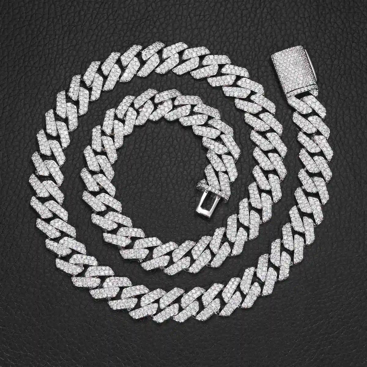Fashion Mens Hip Hop Jewelry Gift Wholesale 20mm Gold Plated Brass 3 Rows AAAAA CZ Diamond Iced Out Cuban Link Chain Necklace
