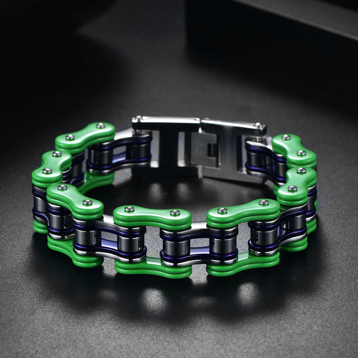 REBEL European American-style Personalized Stainless Steel bicycle Chain Bracelet Men Sleek Minimalist Biker-chic Hand Accessory for