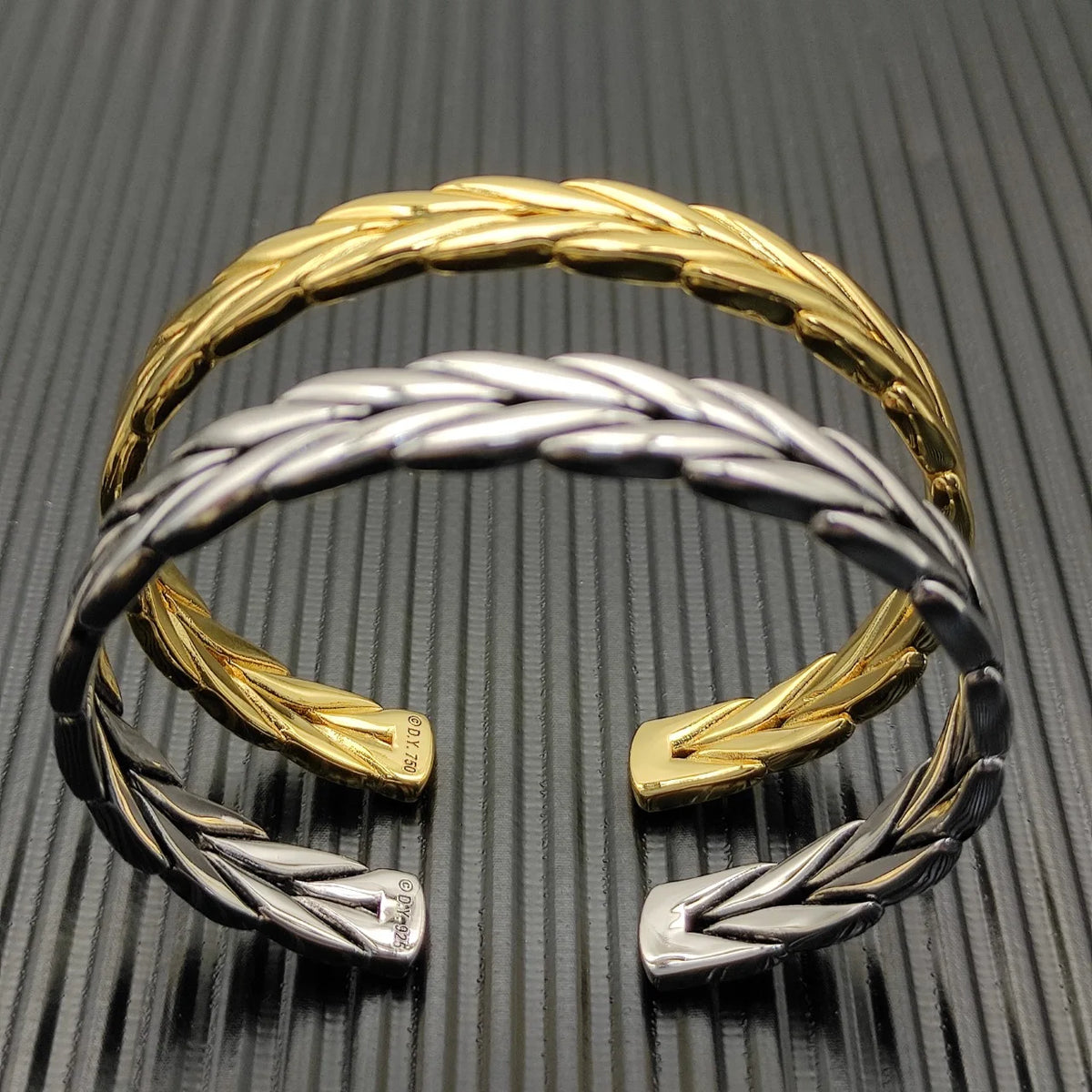 FASHIONISTA DY High-Quality 9mm Gold-Plated Wheat Ear Hand Bracelet, Unisex Silver-Plated Bracelet for Men and Women, Jewelry