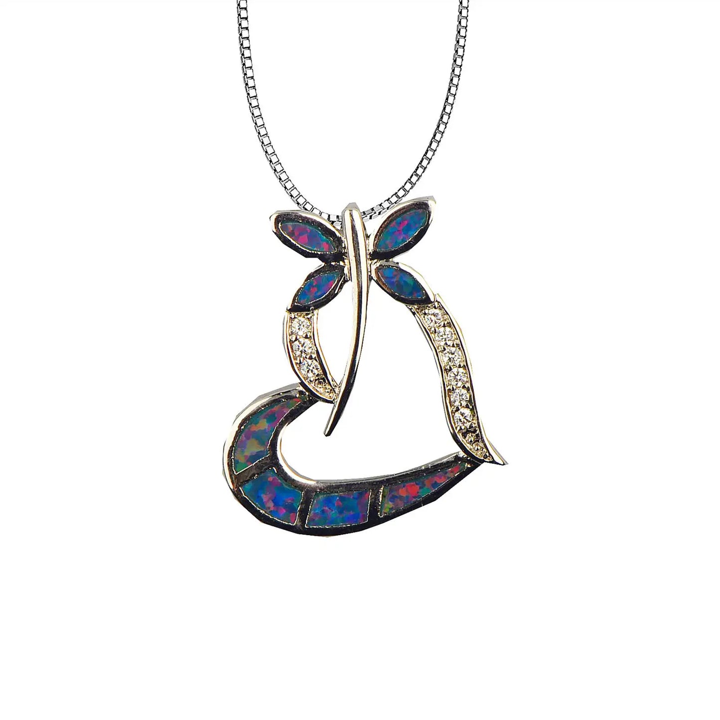 Aobao Christian Copper Sweater Chain Dragonfly Necklace with Dark Brown Dragonfly Pendant Wholesale Jewelry Inlaid with Opal