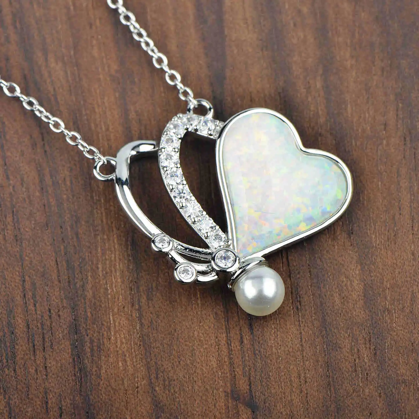 TikTok Viral Trendy Copper Opal Butterfly Necklace-Boho Silver Plated Pendant Link Chain Forest Aesthetic Jewelry Wholesale