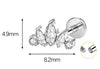S&S ASTM F136 Titanium Labret Stud | Zircon | 83 Designs | Titanium & Gold