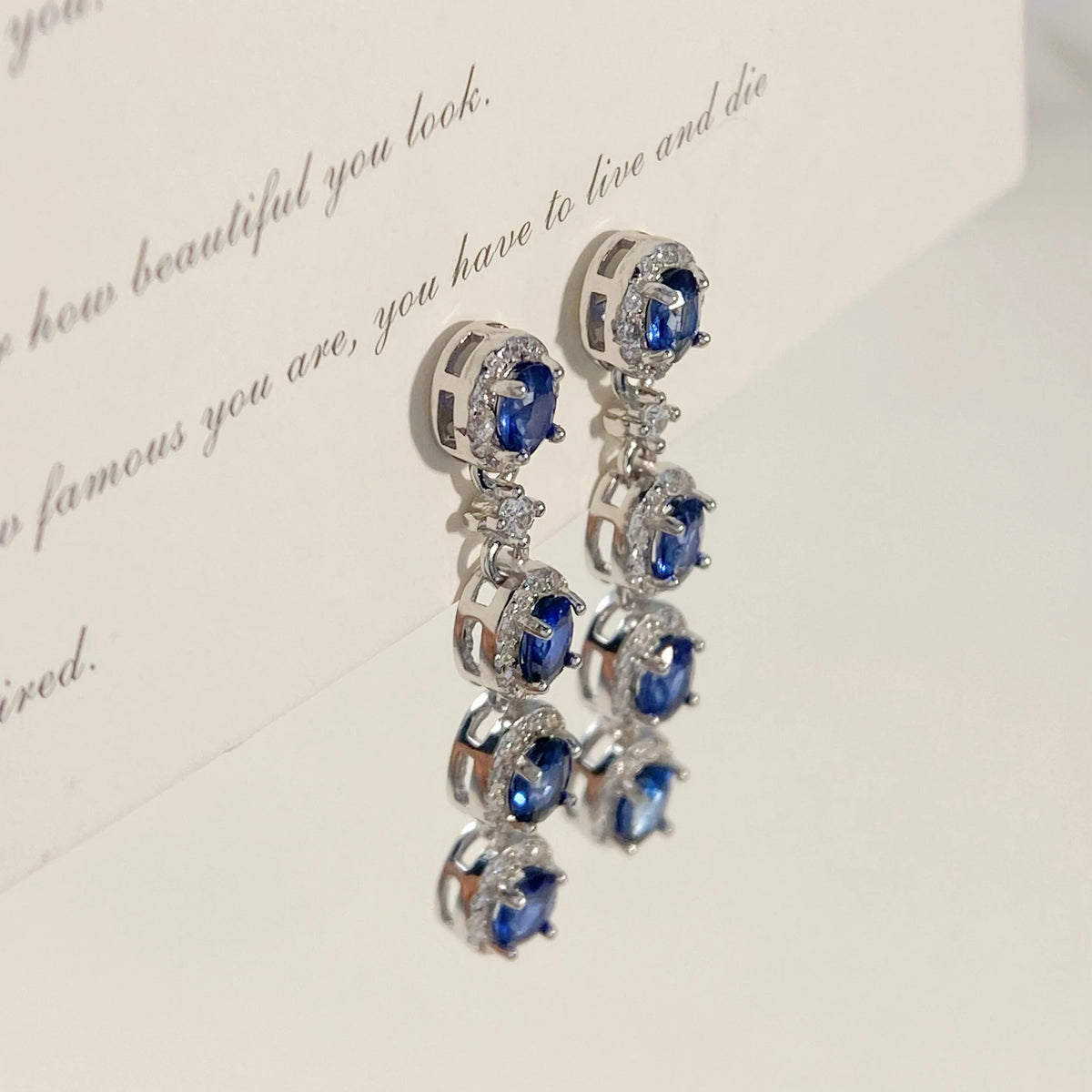 Gioiellieri Natural Sapphire Earrings with S925 Sterling Silver for Women Elegant Blue Gemstone Jewelry September Birthstone Healing Gift