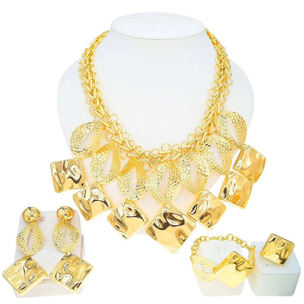 Zhuerrui New Design Sense Jewelry Set American High-end Diamond Series Ladies Classic Inheritance Wedding Four SetsHZ25015188