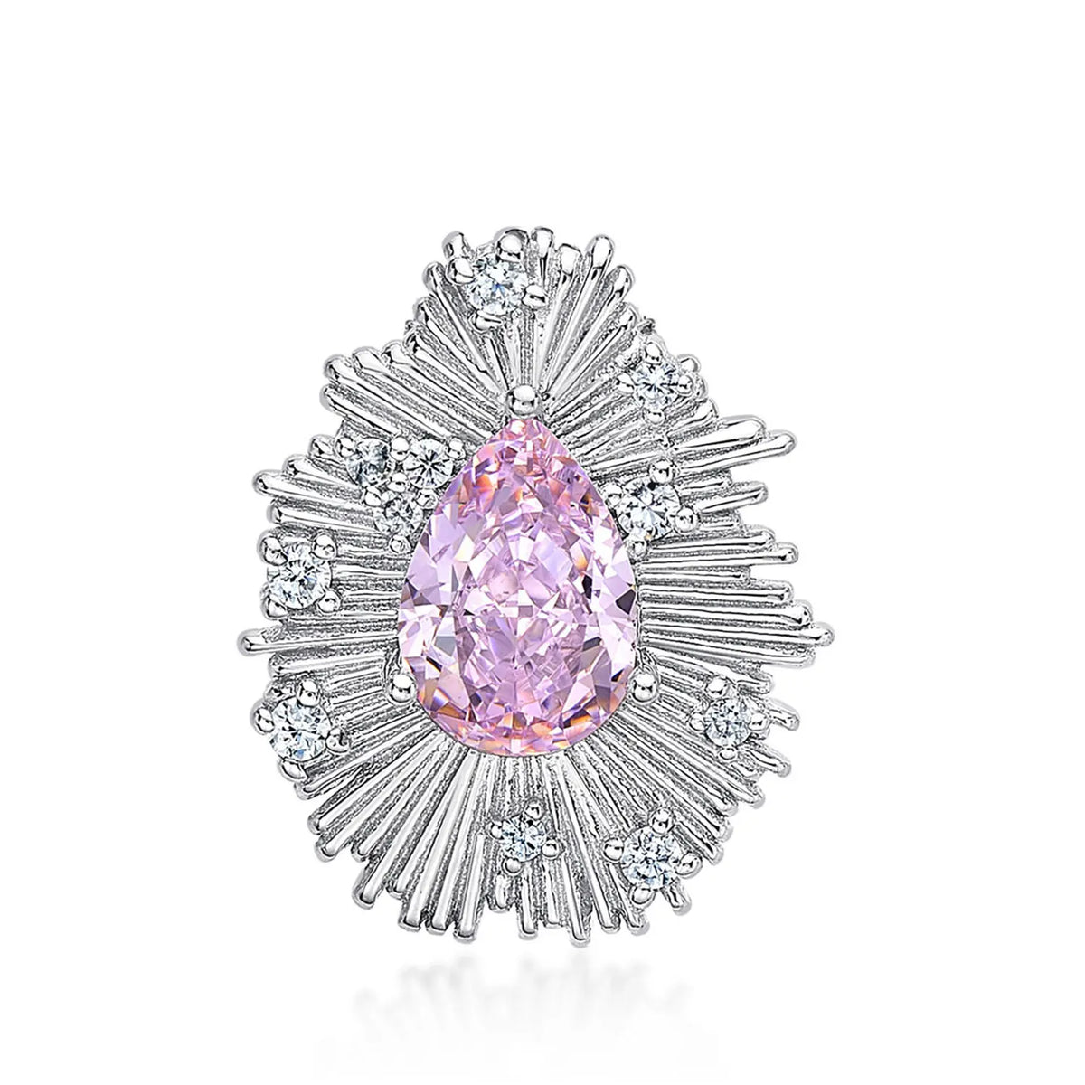 S&S 925 Silver Geometric Pendant Necklace | Diamond & Crystal Collection