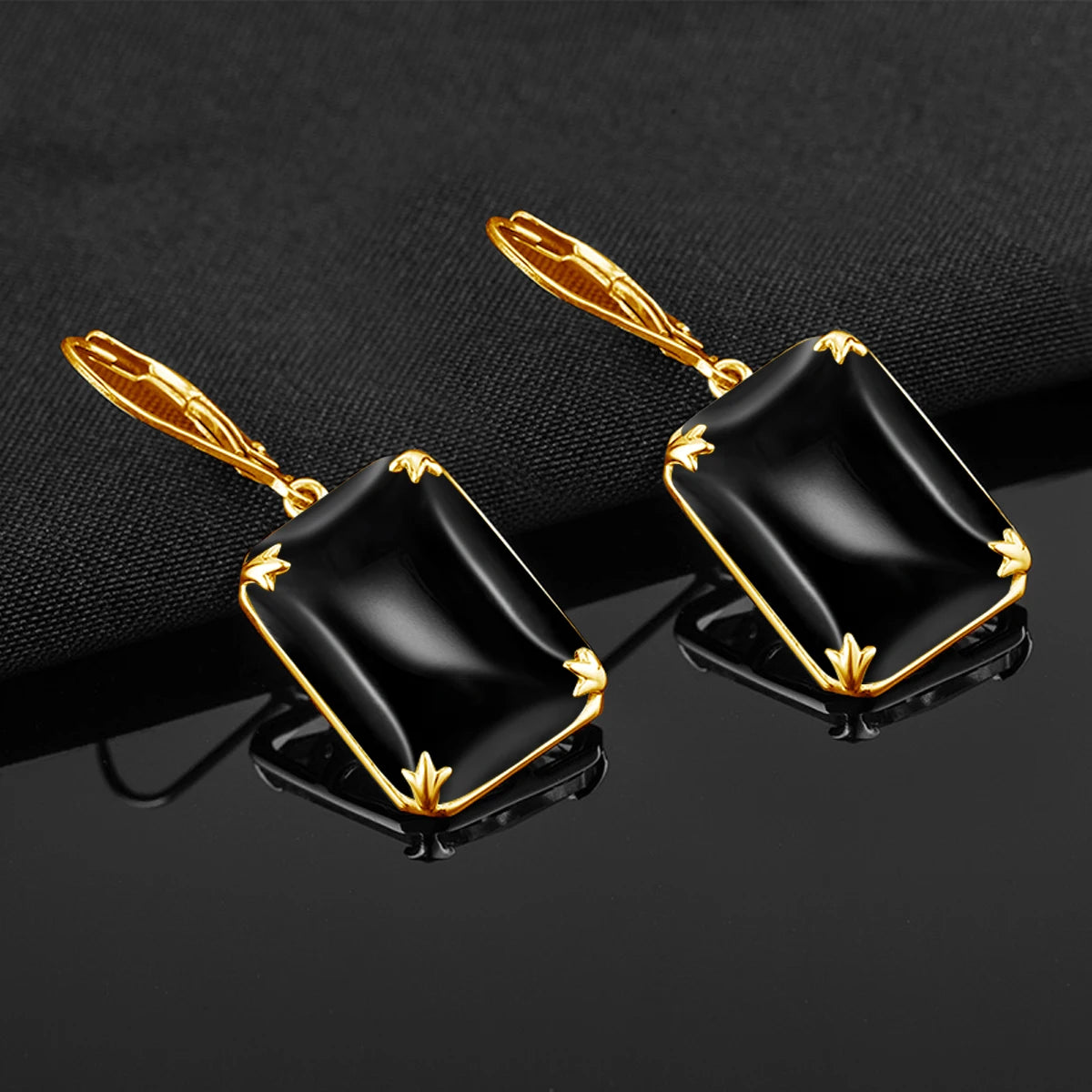 ArtistA Silver Vintage Women's CMA Plated Fashion Jewellery Set Necklace and Earring Jewelry Set, Jewelry Manufacturer Gold Onyx Black