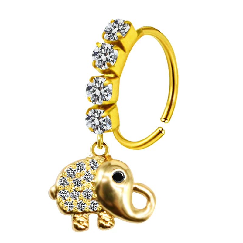 S&S Stainless Steel Dangle Hoop Nose Ring Collection | 66 Designs